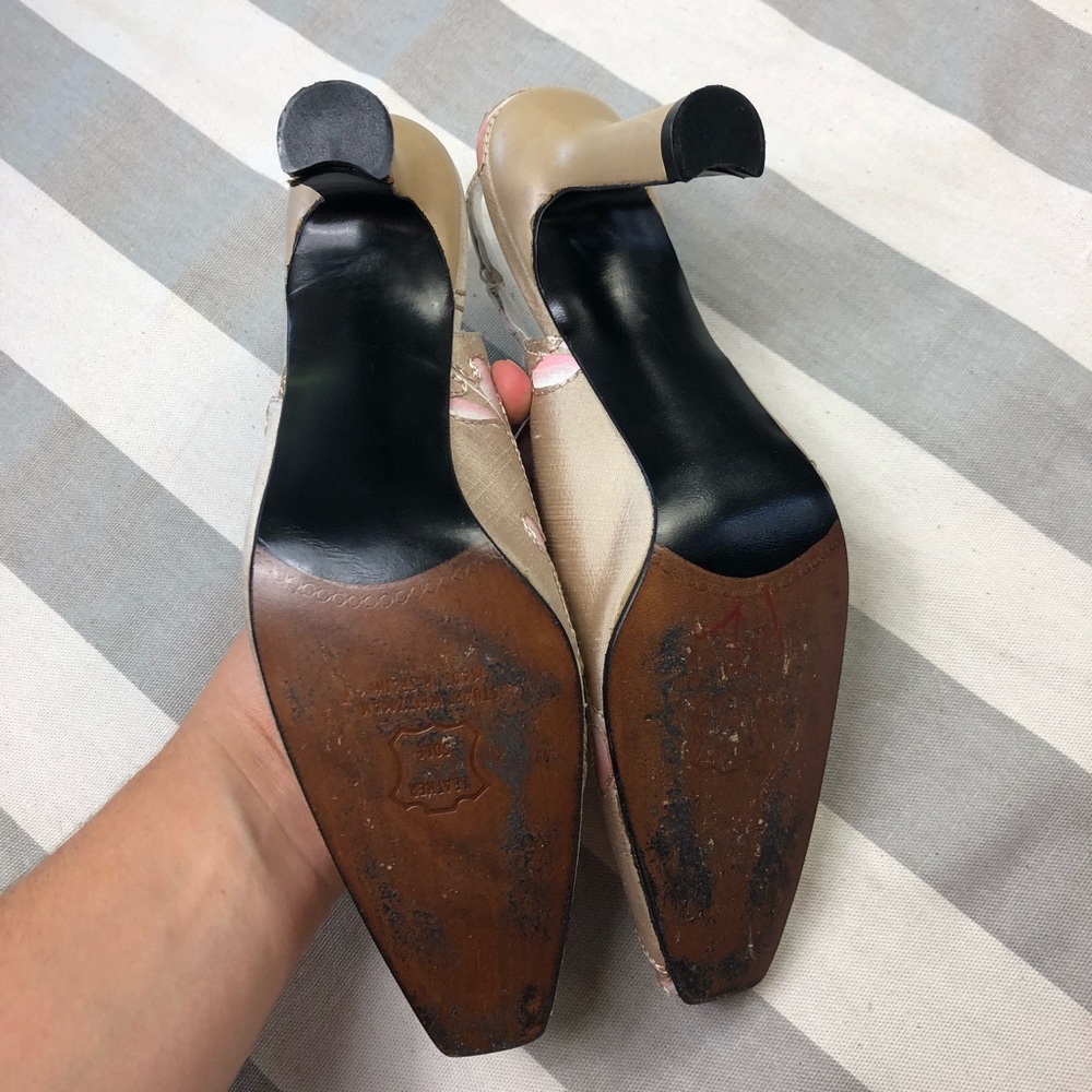 Stuart Weizman High Heels Floral Size 7 - image 3